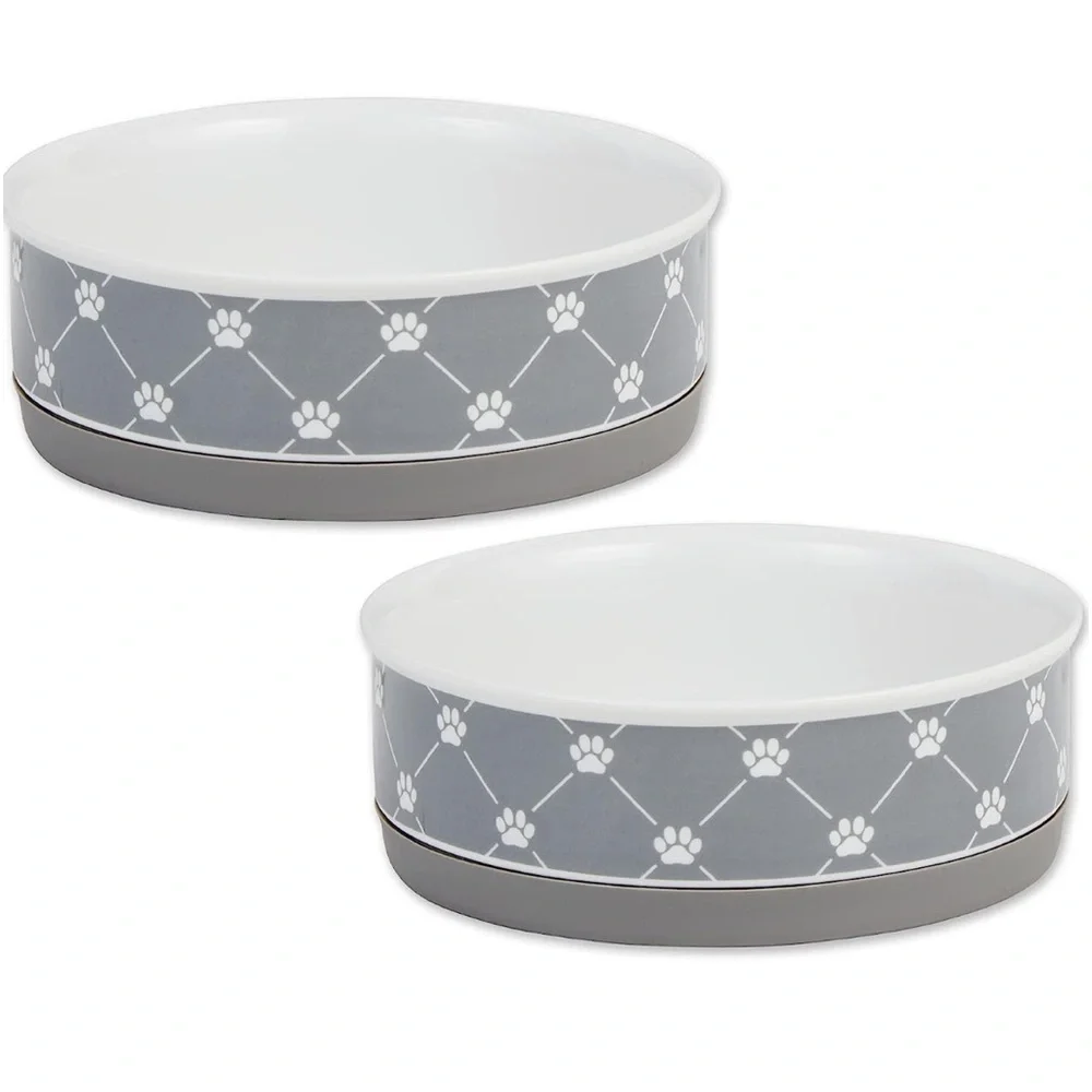 Gray Lattice Ceramic Bowls